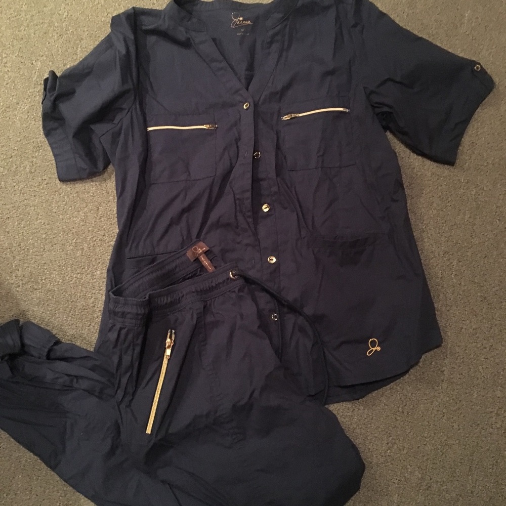 Navy blue Jaanuu scrub set